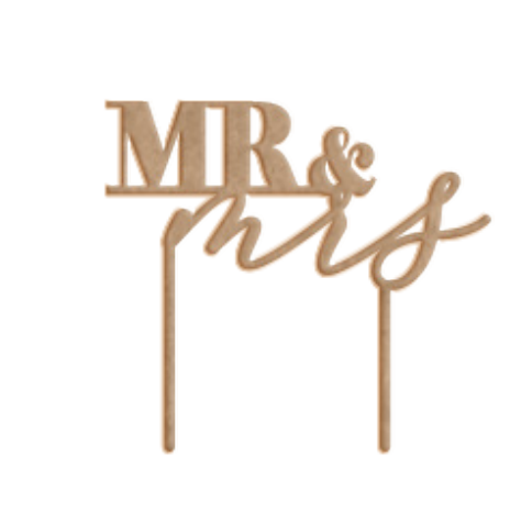Cake Topper - Mr and Mrs