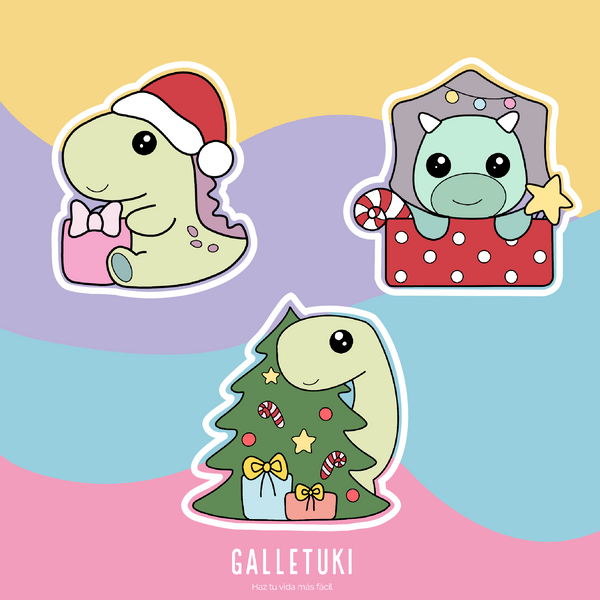 Cortador - Kit dinos navideños