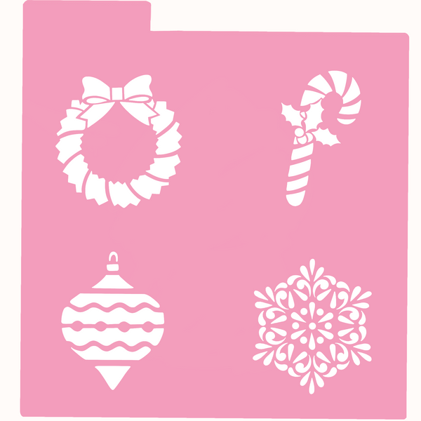 Stencil - Adornos navideños minis