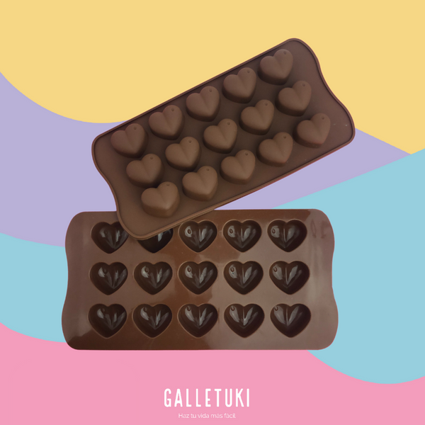 Molde de silicón - Corazón de chocolate