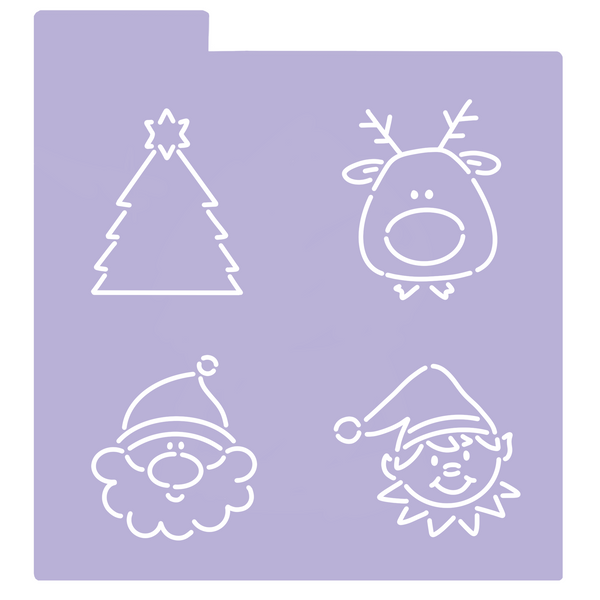 Stencil - Figuras navideñas minis
