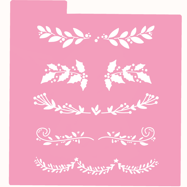 Stencil - Guirnaldas navidad
