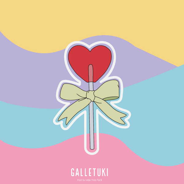 Cortador - Paleta corazón con moño