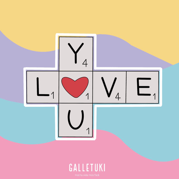Cortador - Scrabble love you