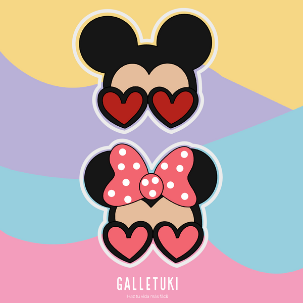 Cortador - Mickey y Minnie enamorado