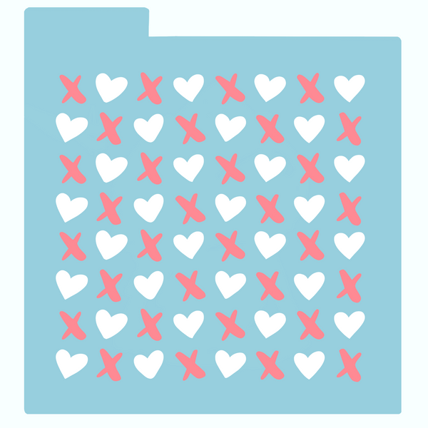 Stencil - XOXO corazon (2pza)