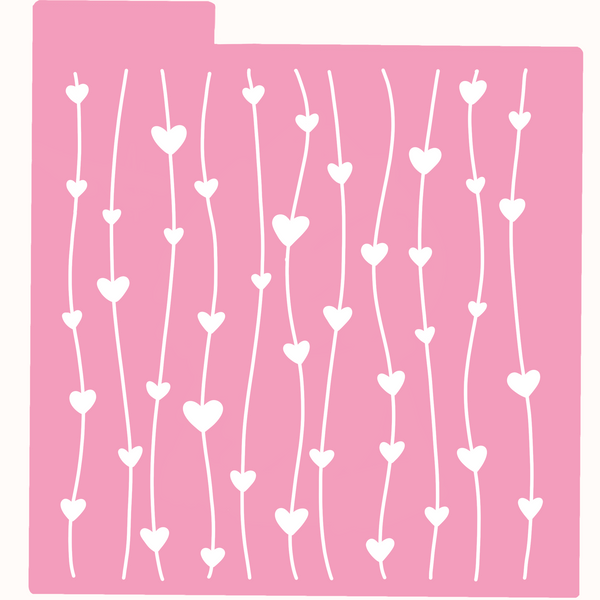 Stencil - Cortina de corazones