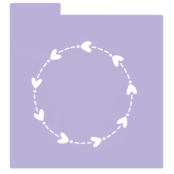 Stencil - Circulo corazones