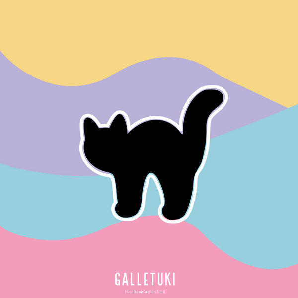 Cortador - Gato erizado negro