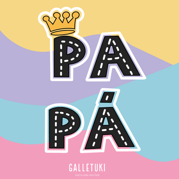 Cortador - Papá letras corona