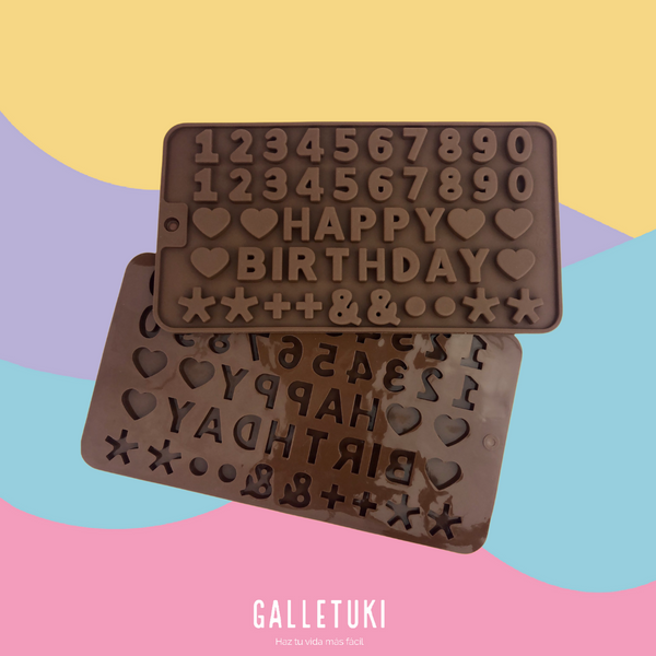 Molde de silicón - Happy Birthday