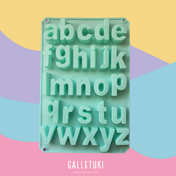 Molde de silicón - Letras grande minúsculas