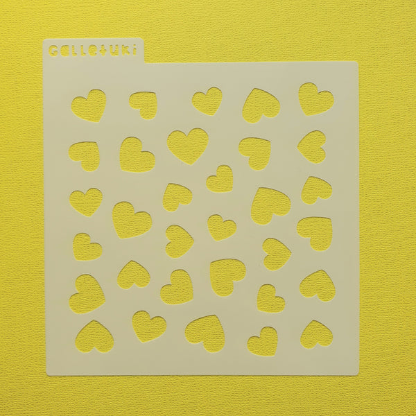 Stencil- Corazones Rotando Grande