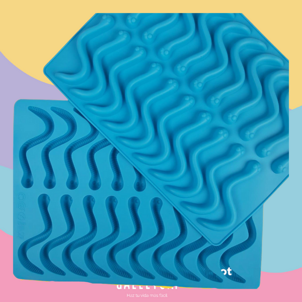 Molde de silicon - Gummy worm