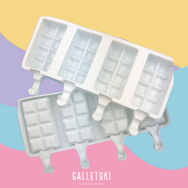 Molde de silicón - Paletas cuadripaletas