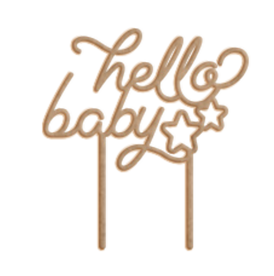Cake Topper - Hello Baby