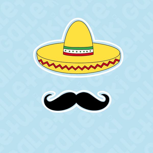 Cortador - Bigote y sombrero mexicano