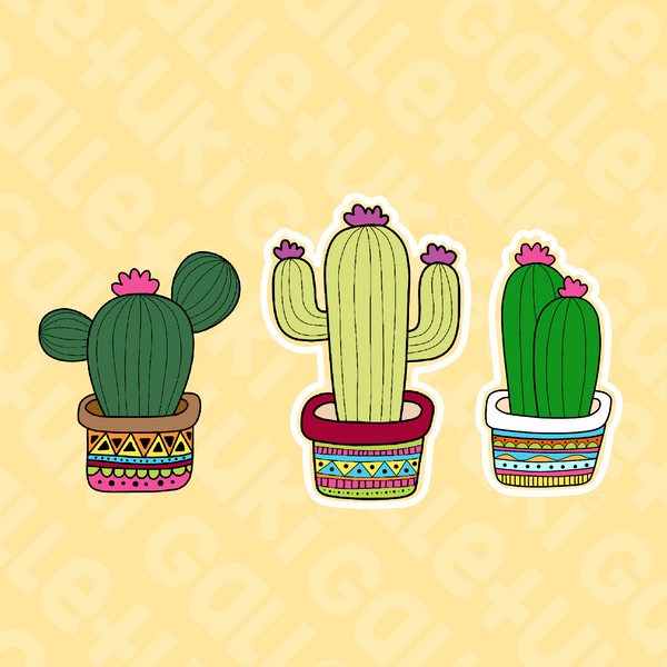 Cortador - Set mini nopales con maceta