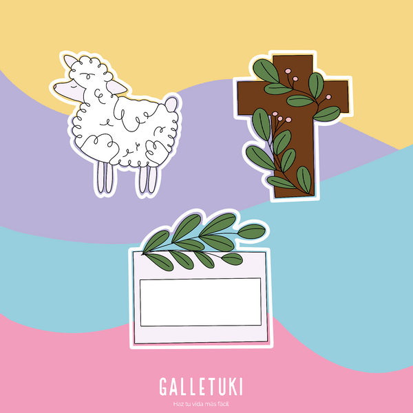 Cortador - Aesthetic pascua 3 (Marco, cruz y ovejita)