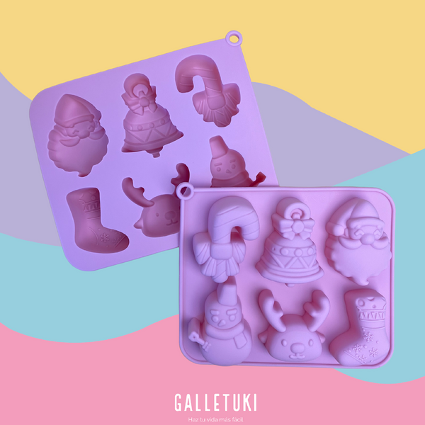 Molde de silicón - Personajes navideños cutes