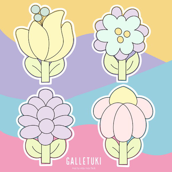 Cortador - Kit flores completas chubby