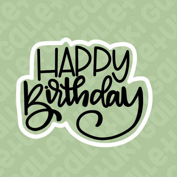 Cortador - Palabra Happy birthday